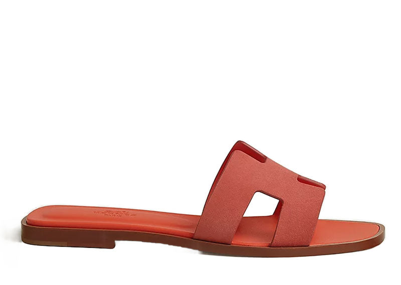 Hermes Oran Sandal Rose Antique / Orange H