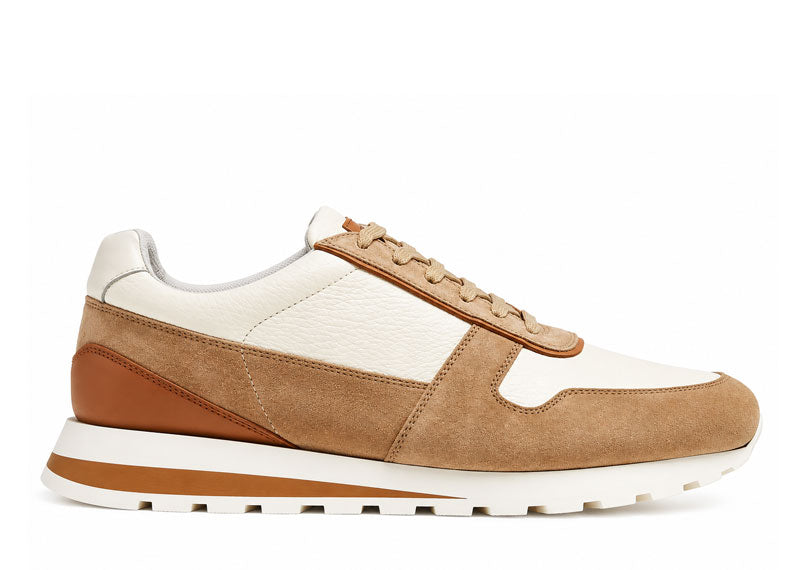 Brunello Cucinelli Calfskin Leather Sneaker Beige