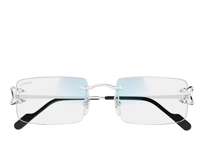 Cartier C Motif Sunglasses Clear Silver