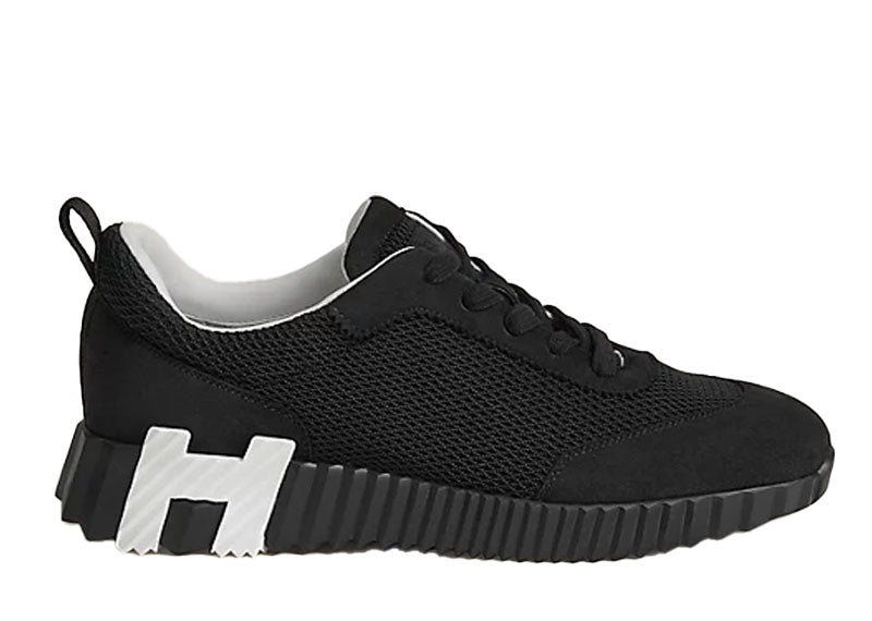 Hermes Bouncing Sneaker Mesh Suede Noir Blanc