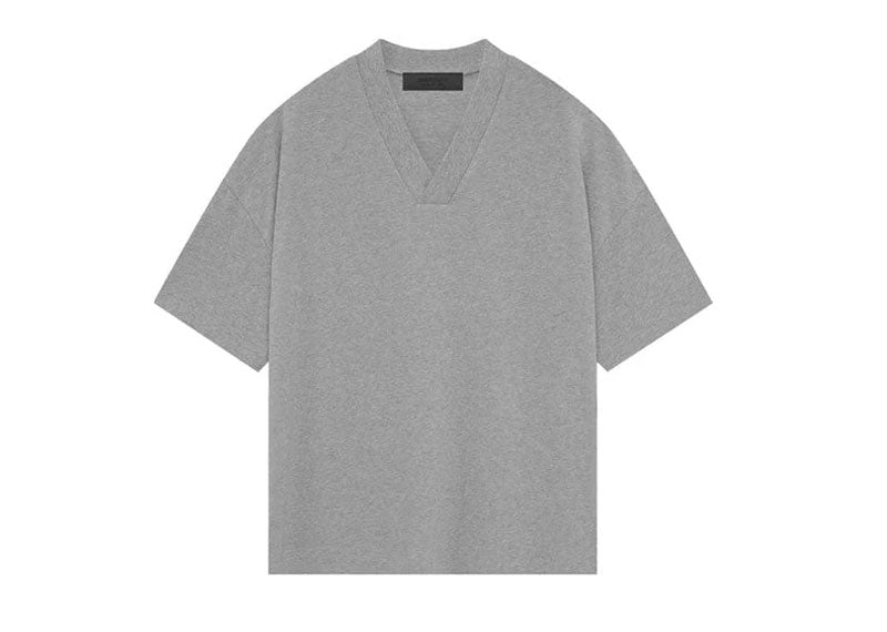 Fear of God Essentials V-Neck T-Shirt Dark Heather Oatmeal | Soul Gallery