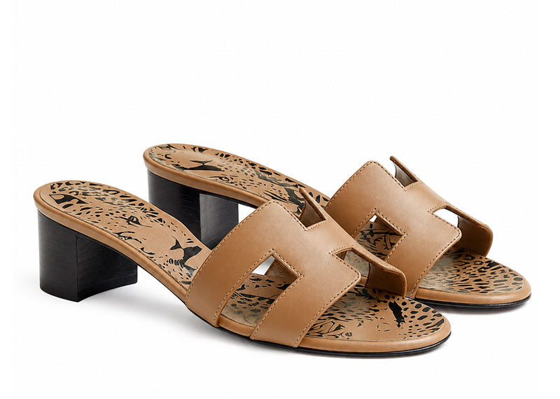 Hermes Oasis Lambskin Sandal Clay Beige