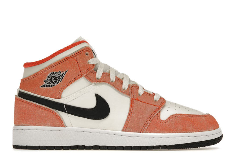 Jordan 1 Mid SE Orange Suede (GS)