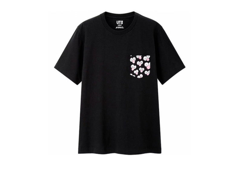KAWS x Uniqlo BFF Pocket T-Shirt Black | Soul Gallery