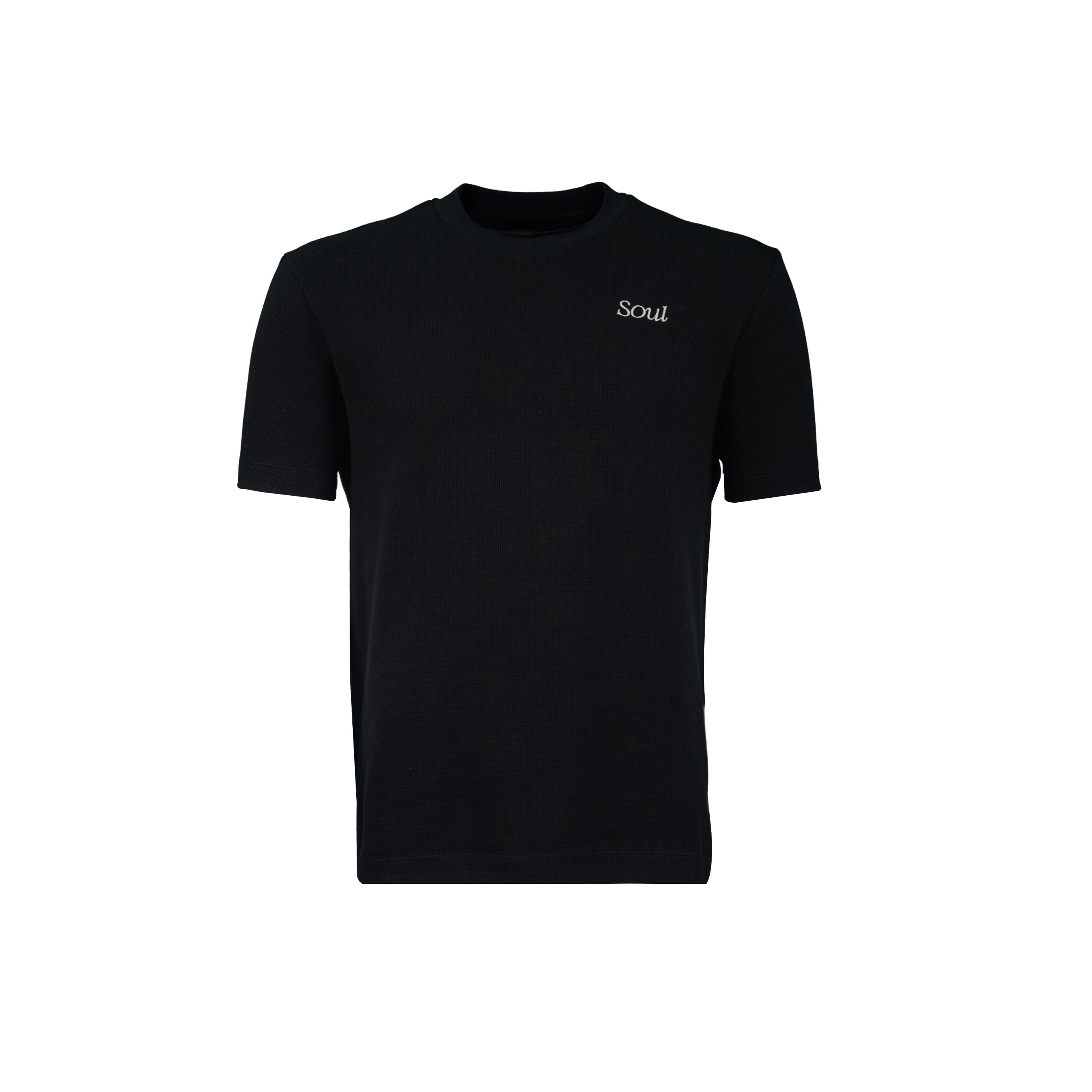 SOUL Premium Waffle T-Shirt Black (SS25) | Soul Gallery