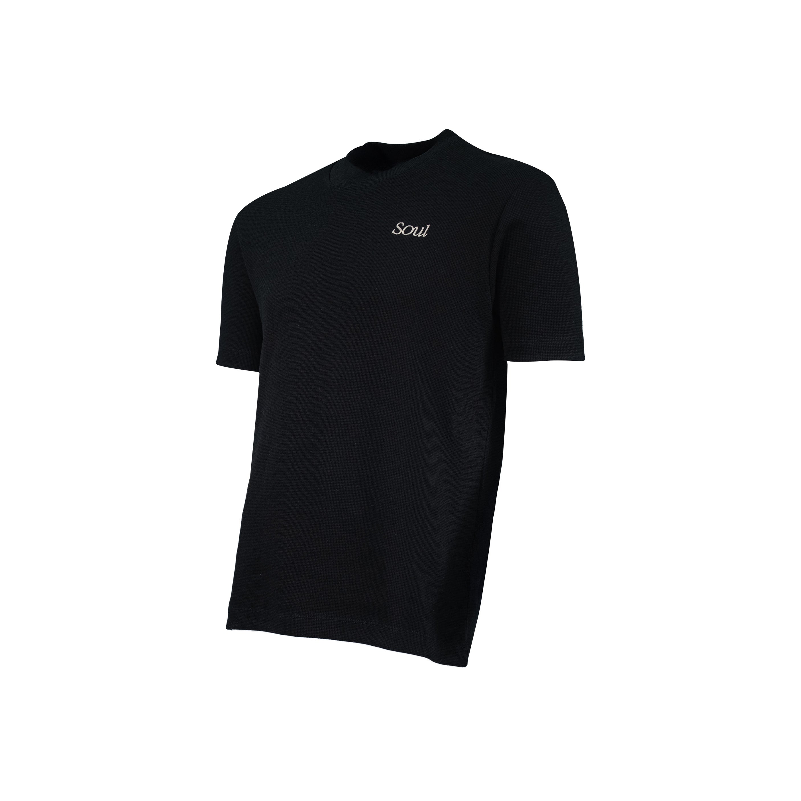SOUL Premium Waffle T-Shirt Black (SS25) | Soul Gallery