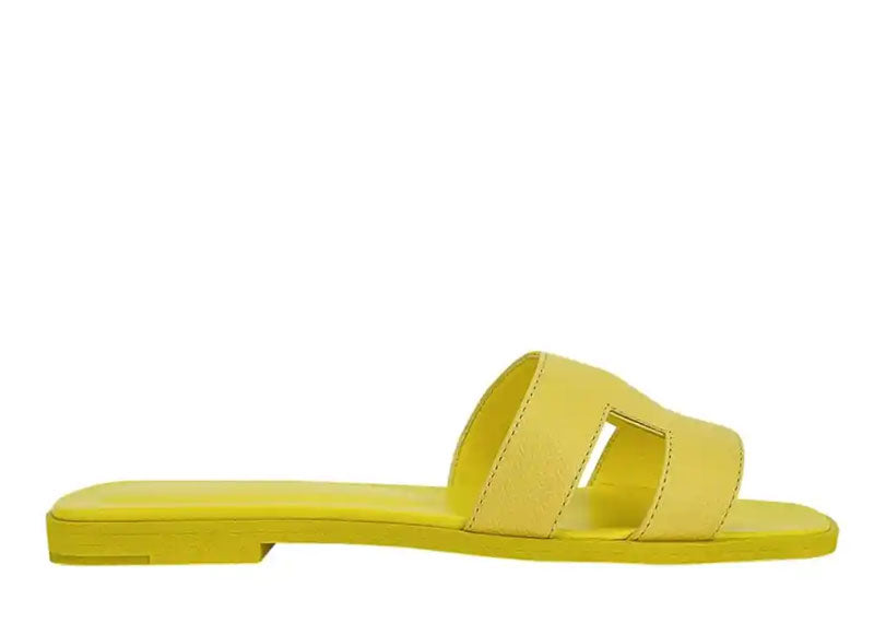 Hermes Oran Sandal Calfskin Leather Jaune