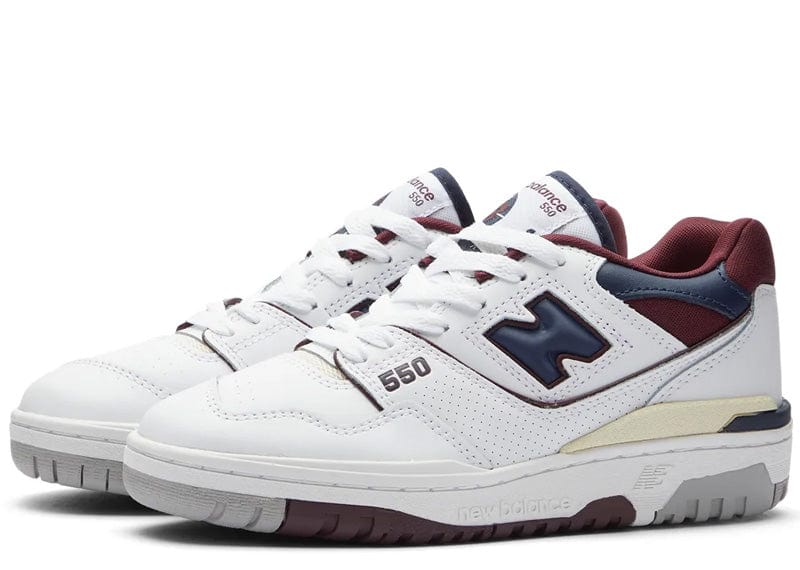 NEW BALANCE 550 White Natural Indigo Burgundy | Soul Gallery