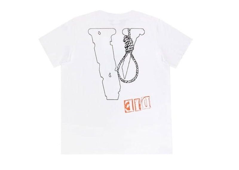 Vlone x Asap Rocky Cursive Logo Rope Big V T-Shirt White