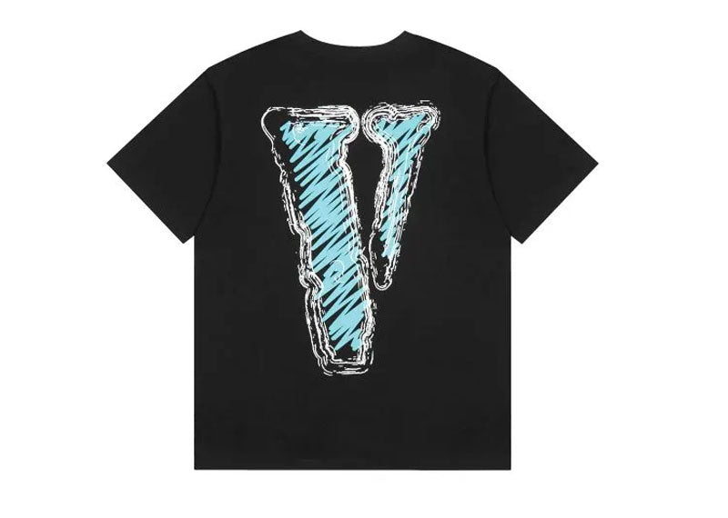 Vlone Scribble T-Shirt Black/Blue