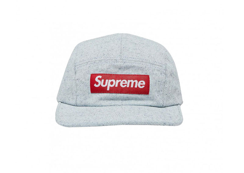 SUPRME Coated Denim Camp Cap White