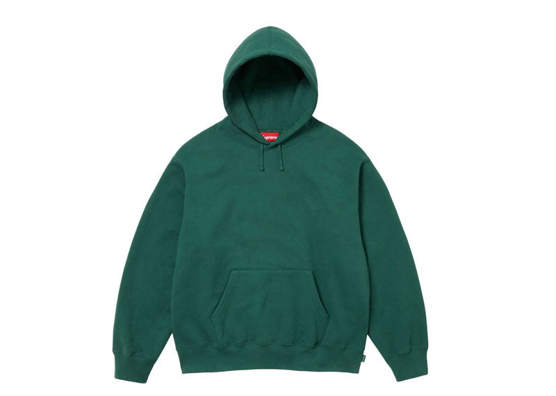 Supreme Satin-Appliqué Cotton Hoodie Green