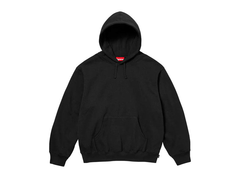 SUPREME Satin Applique Hooded Sweatshirt (FW24) Black