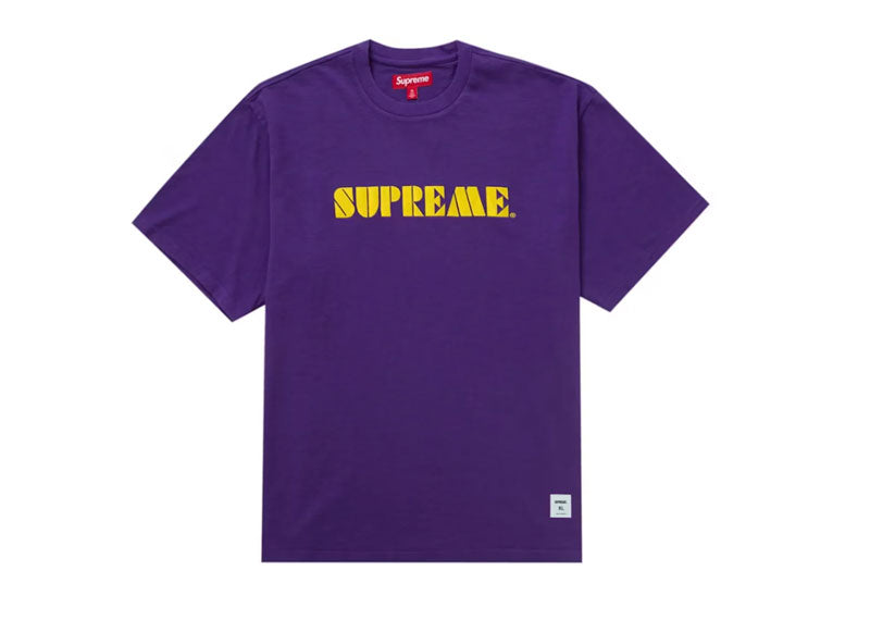 SUPREME Stencil Embroidered S/S Top Purple