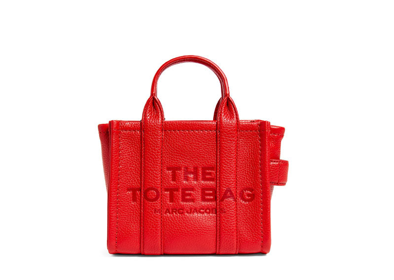 MARC JACOBS 'The Leather Small Tote Bag' Tote Red