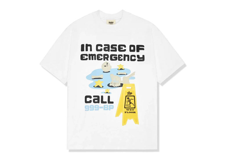 BROKEN PLANET 'In Case Of Emergency' T-Shirt White