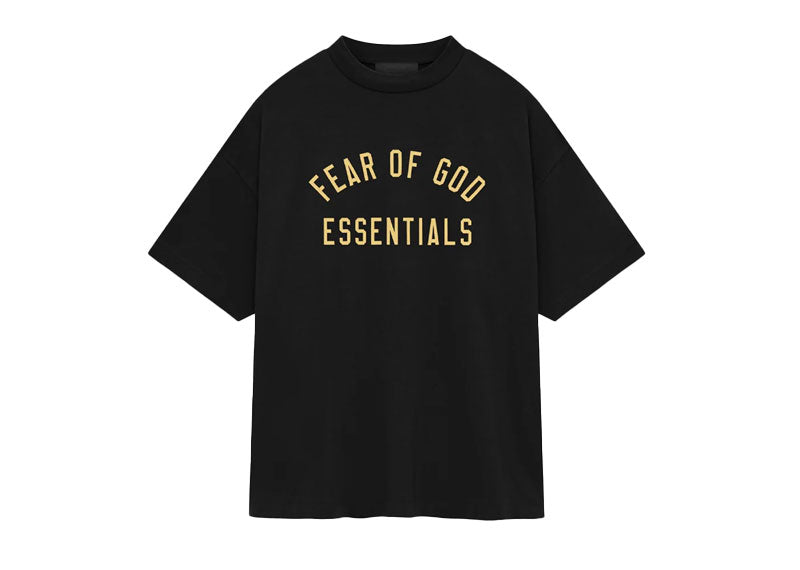 Fear of God Essentials Jersey Crewneck T-Shirt Black | Soul Gallery