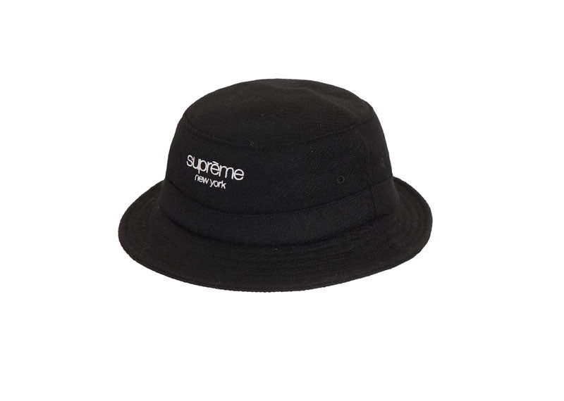 SUPREME Harris Tweed Classic Logo Crusher Black