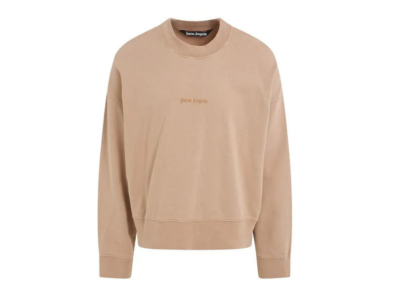 PALM ANGELS GD Reverse Logo Crewneck Beige