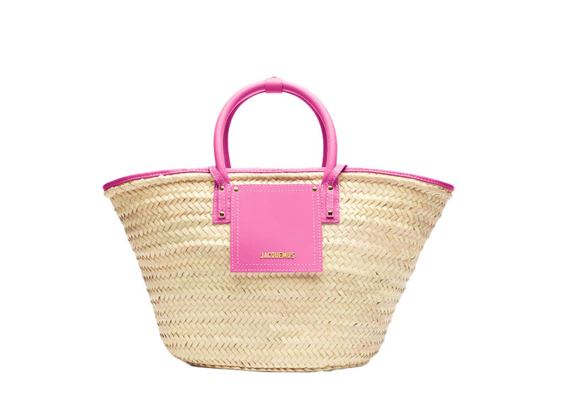 JACQUEMUS 'Le petit panier Soli' Tote Beige & Pink