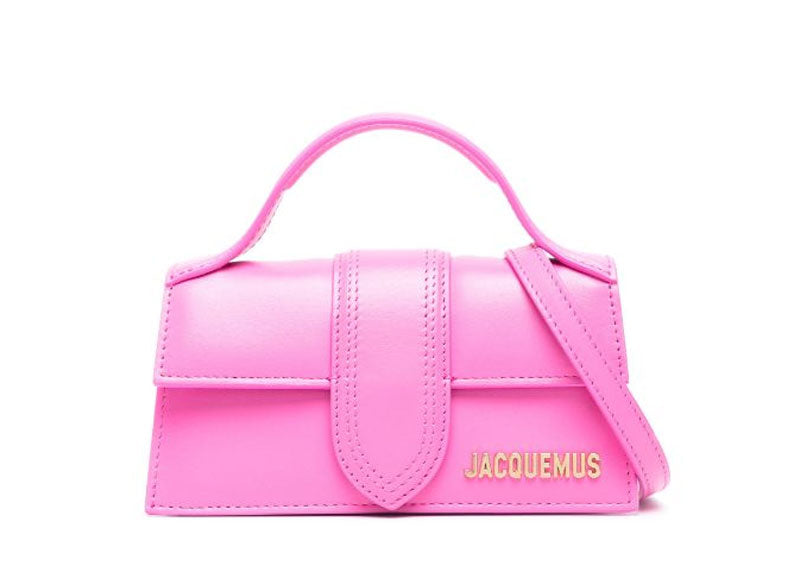 JACQUEMUS Le Papier 'Le Bambino' Leather Mini Bag Neon Pink