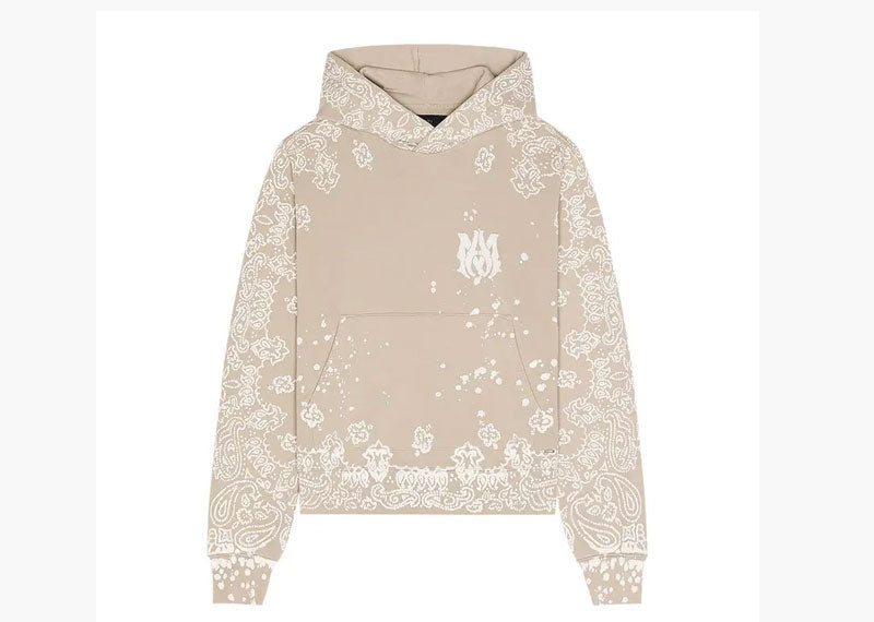 Amiri Bandana Bleach All Over Hoodie Crockery