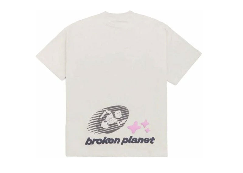 Broken Planet Cosmic Speed T- Shirt Bone White