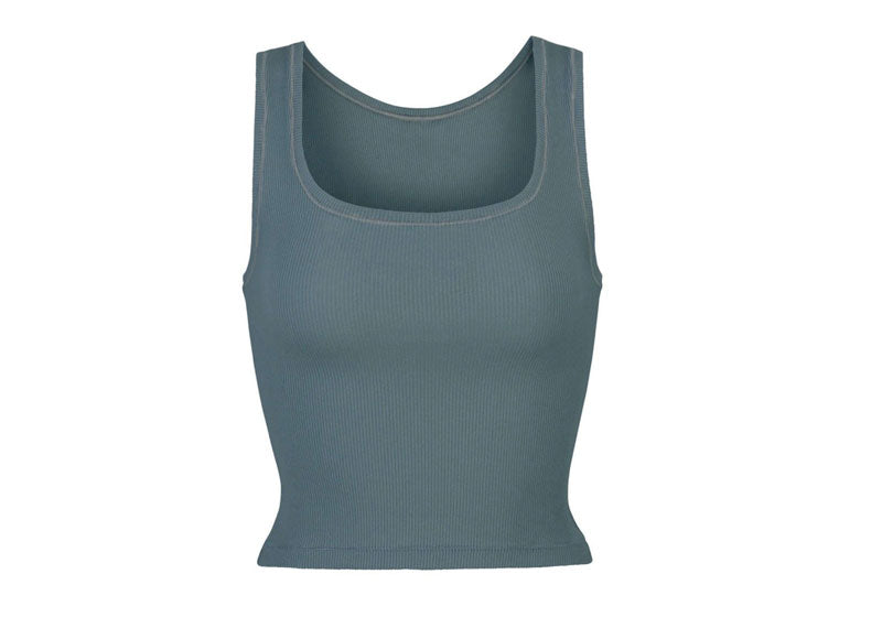 SKIMS Cotton Rib Tank Kyanite