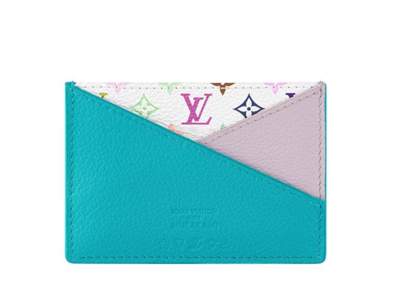 Louis Vuitton x Takashi Murakami Criss-Cross Card Holder Multicolored/Kawaii Pink/Washed Blue