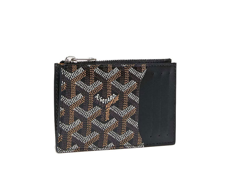 Goyard Bourbon Zipped Card Holder Black