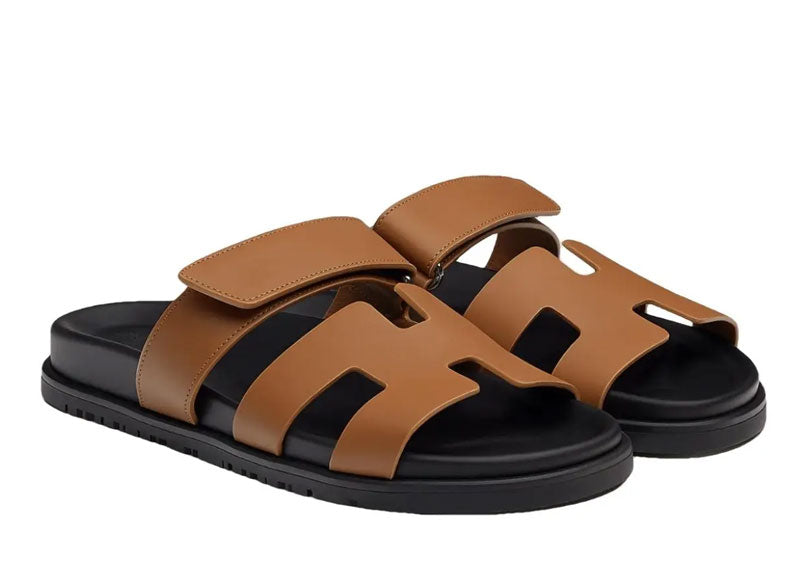 Hermes Chypre Sandal Naturel Black Smooth Calfskin Leather