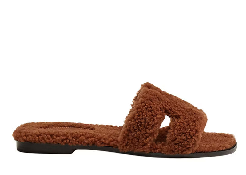 Hermes Oran Sandal Cognac Woolskin