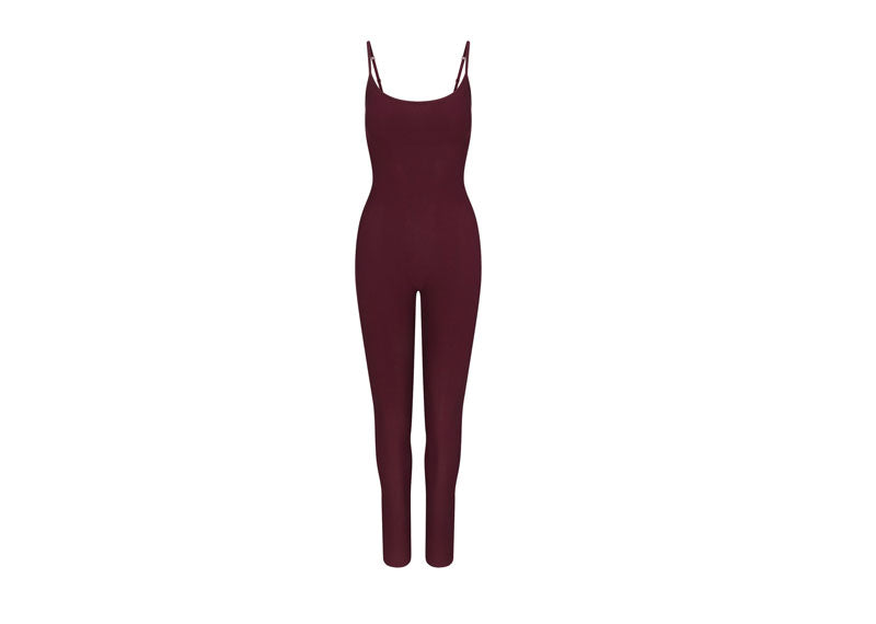 SKIMS Cami Catsuit Bordeaux