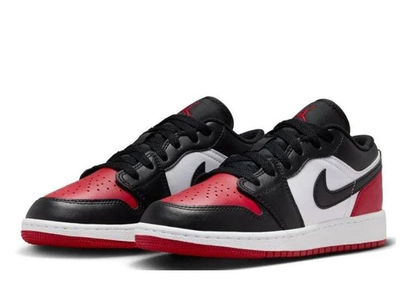 Jordan 1 Low Bred Toe 2.0 (GS)