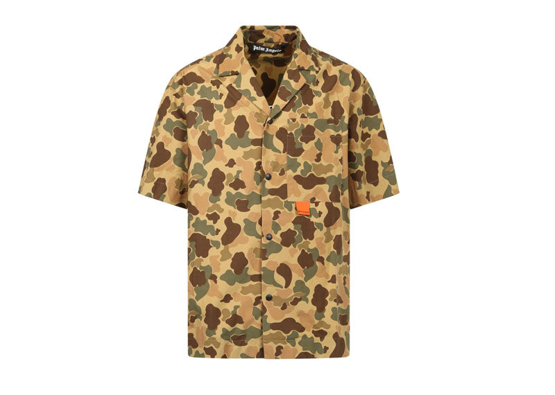 Palm Angels Multicolor Camo Bowling Shirt