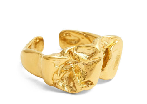 Soul Gallery 18ct Gold Plated Stainless Steel Abstract Open End | Soul Gallery
