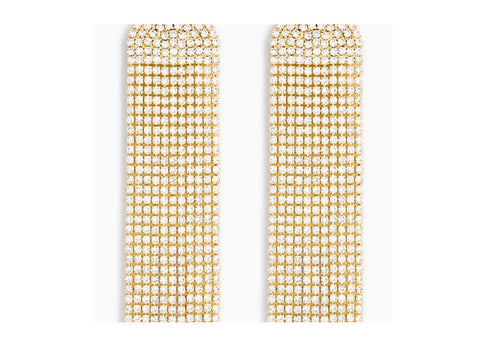 Soul Gallery Crystal Dangle Drop 18ct Gold Plated Earrings | Soul Gallery