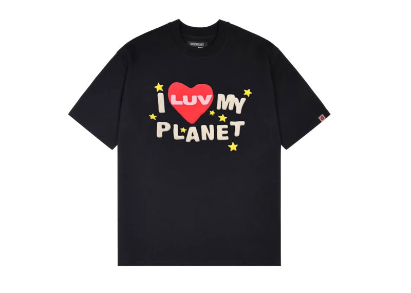 Broken Planet Luv My Planet T-Shirt Midnight Black | Soul Gallery