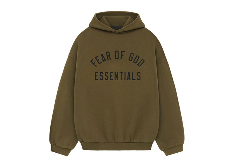 Fear of God Essentials Fleece Hoodie Olive | Soul Gallery