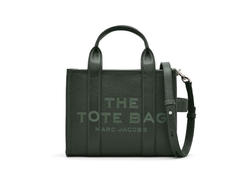 MARC JACOBS 'The Leather Mini Tote Bag' Tote Forest