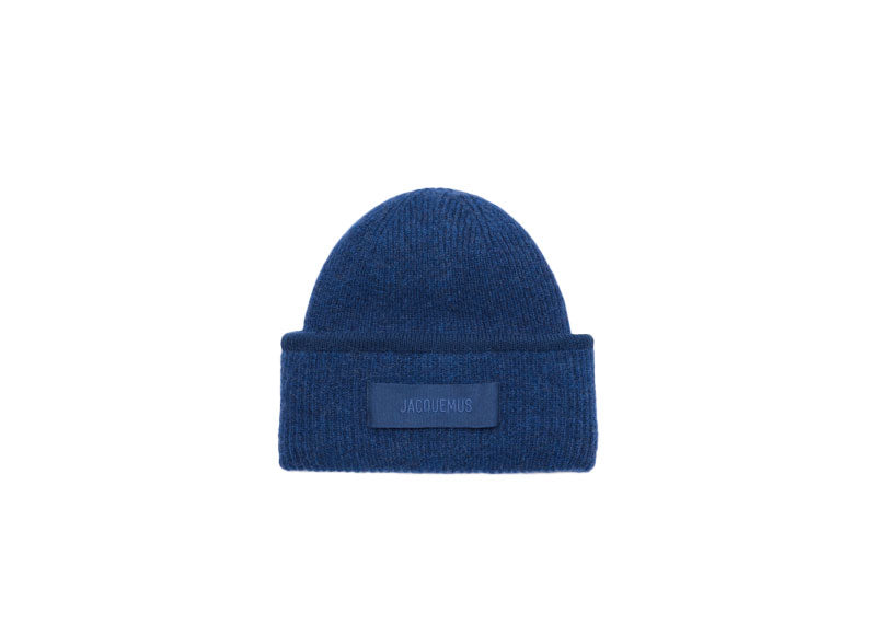Jacquemus The Gros Grain Beanie Navy | Soul Gallery