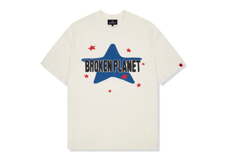 Broken Planet Star T-Shirt Vanilla White | Soul Gallery