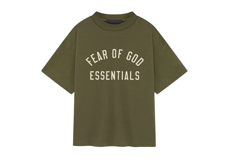 Fear of God Essentials Womens Tri-Blend Crewneck T-Shirt Military | Soul Gallery