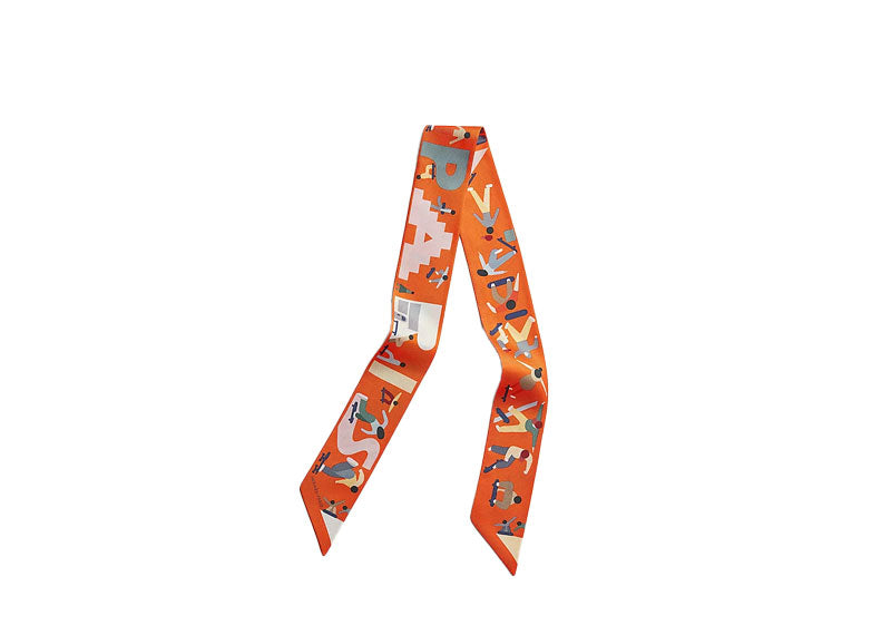 Hermes Twilly Figures Libres Orange Vert Jaune | Soul Gallery