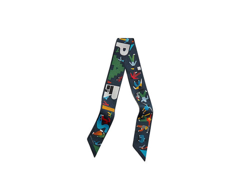 Hermes Twilly Figures Libres Marine Vert Multicolour | Soul Gallery