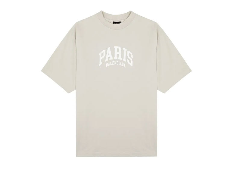 Balenciaga Cities Paris Logo T-Shirt Grey | Soul Gallery