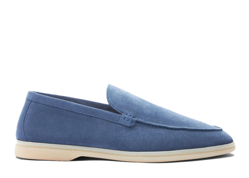 Scarosso Ludovico Suede Loafers Acciaio | Soul Gallery