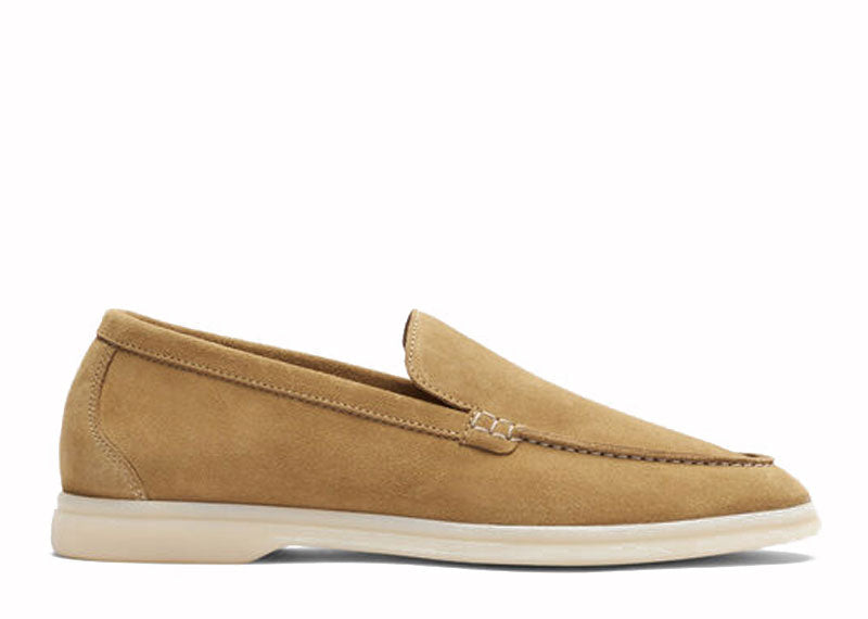 Scarosso Ludovico Suede Loafers Beige | Soul Gallery