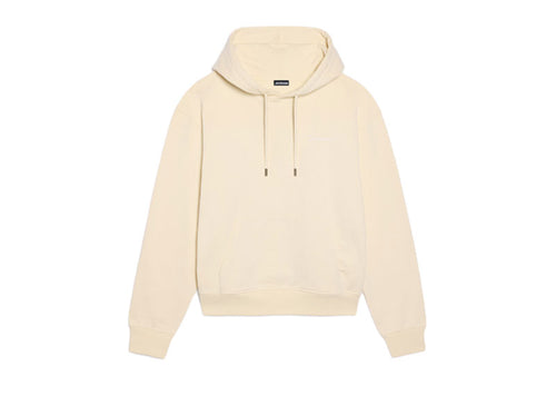 Jacquemus Le Sweatshirt Brode Embroidered Logo Hoodie Beige | Soul Gallery