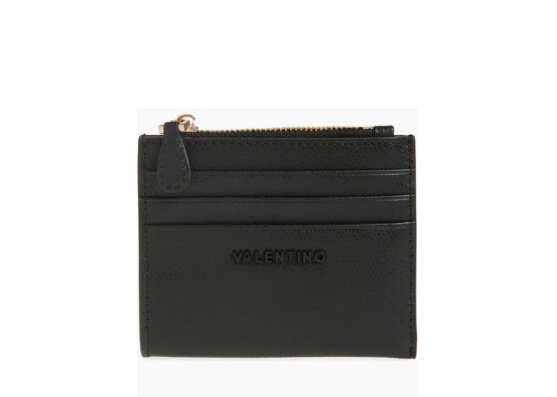 Valentino Gia Leather Card Wallet Black | Soul Gallery